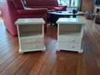 2x Nette witte retro nachtkastjes, Huis en Inrichting, Slaapkamer | Nachtkastjes, Ophalen, Gebruikt, Minder dan 45 cm, Minder dan 55 cm