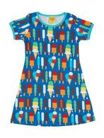 Duns Short Sleeve Dress Ice Cream Blue, 110 / 116, Kinderen en Baby's, Duns, Meisje, Ophalen of Verzenden, Zo goed als nieuw