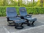 Stressless relax fauteuils met voetenbankjes, Ophalen of Verzenden, Zo goed als nieuw, 50 tot 75 cm