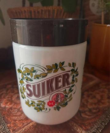 Douwe Egberts Opaline Suikerpot Vintage Jaren 70 D.E. beschikbaar voor biedingen