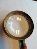 ANTIEKE LOEP VERGROOTGLAS HOUT/ MESSING 16,5 X 6 CM TOPSTAAT, Ophalen of Verzenden