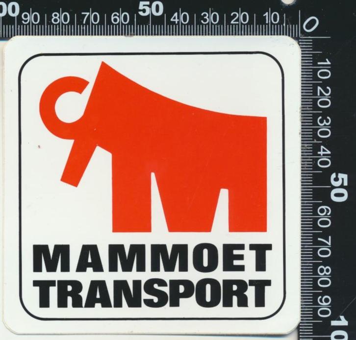 Sticker: Mammoet Transport (1), Verzamelen, Stickers, Zo goed als nieuw, Bedrijf of Vereniging, Ophalen of Verzenden