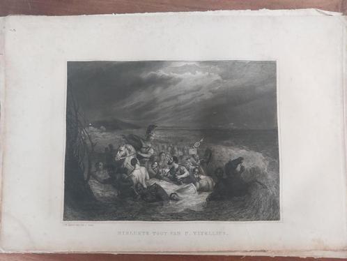 6 / Mislukte togt Romeinse keizer P . Vitellius gravure 1841, Antiek en Kunst, Kunst | Etsen en Gravures, Ophalen of Verzenden