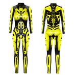 Dames catsuit 16 bodysuit geel zwart robot sexy jumpsuit, Verzenden, Nieuw, Kleding