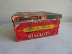 Koekjestrommel, winkelblik, antiek Patria Biscuits, Verzamelen, Blikken, Verzenden, Gebruikt, Overige