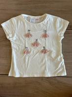 ZARA shirt korte mouwen wit ballerina roze maat 110, Ophalen of Verzenden, Zo goed als nieuw, Meisje, Shirt of Longsleeve