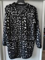 Buisdaei cardigan vest L harig lang vest met  knopen, Ophalen of Verzenden, Zo goed als nieuw, Zwart