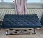 Bankje, zwart suède., Ophalen, Zo goed als nieuw, Rechthoekig, 125 cm of meer