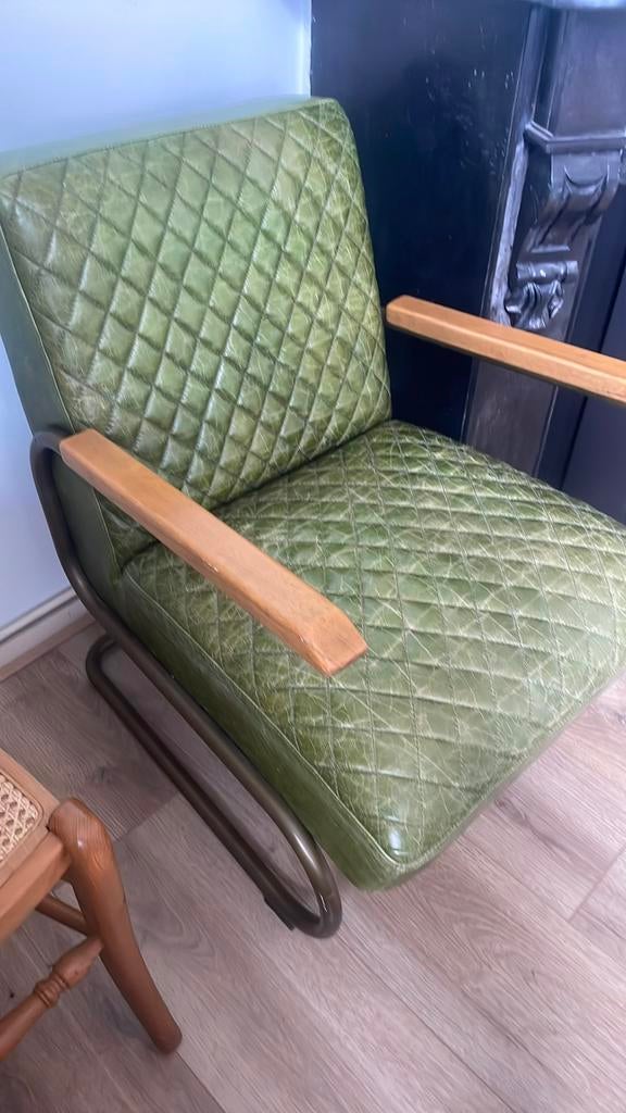 Edward Fauteuil - Groen., Ophalen, Gebruikt, Rechte bank