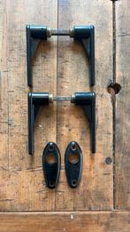 2 Zeldzame NEDAP deurklinken Bakeliet zwart jaren 50 vintage, Ophalen of Verzenden