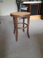 Oude hout krukje met webbing  - nette staat, Ophalen, Gebruikt, Hout