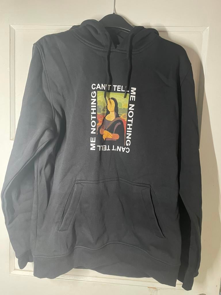 Zwarte hoody met print, Ophalen of Verzenden, Nieuw, Maat 52/54 (L), Zwart