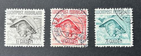 Nederland luchtpostzegels Mercurius NVPH LP6 t/m LP8 gestemp, Postzegels en Munten, Postzegels | Nederland, Gestempeld, T/m 1940