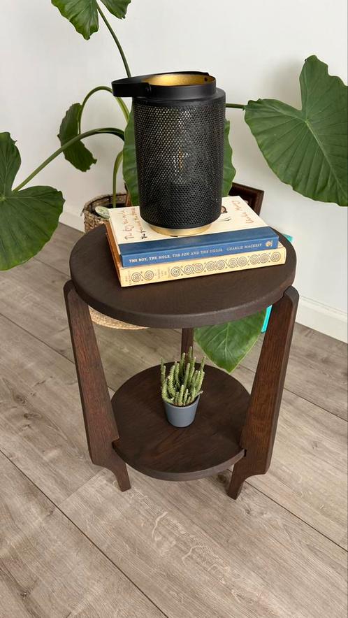 Bijzettafeltje | Amsterdamse School | Art Deco, Huis en Inrichting, Tafels | Bijzettafels, Zo goed als nieuw, Rond, 45 tot 60 cm