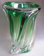 Om 1950 - 1960 Grote Kristal Glas Val Saint Lambert Vaas, Antiek en Kunst, Antiek | Glas en Kristal, Ophalen of Verzenden