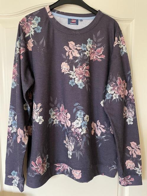 Grijs shirt met bloemen, Nielsson, maat XL-XXL, Kleding | Dames, T-shirts, Zo goed als nieuw, Maat 46/48 (XL) of groter, Overige kleuren