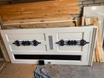 2 Hard houten buiten deuren, Doe-het-zelf en Verbouw, Deuren en Horren, Ophalen, 80 tot 100 cm, 200 tot 215 cm, Buitendeur