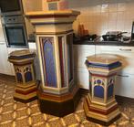 Drie prachtige antieke staande kerk sokkels, Ophalen