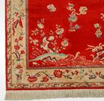 Vintage Aubusson vases vloerkleed Chan orange red 140x196cm, Gebruikt, Orientaals, 100 tot 150 cm, .