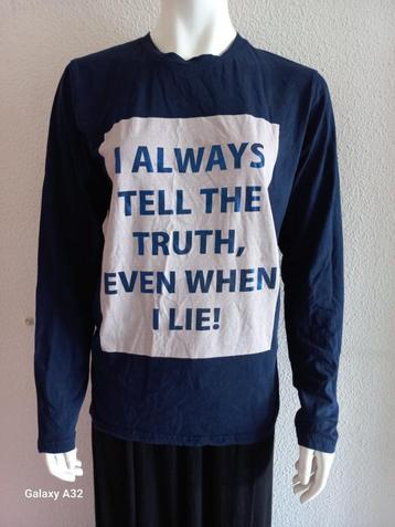 Blauw longsleeve T-shirt lange mouw van Arya Boy, maat L beschikbaar voor biedingen