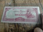 Burma , 10 Rupees bankbiljet , Japanse bezetting, Postzegels en Munten, Bankbiljetten | Azië, Los biljet, Ophalen of Verzenden