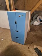 Ikea kinderkast blauw 60*60*130, Kinderen en Baby's, Kinderkamer | Commodes en Kasten, Ophalen, Gebruikt, Minder dan 75 cm, 105 cm of meer