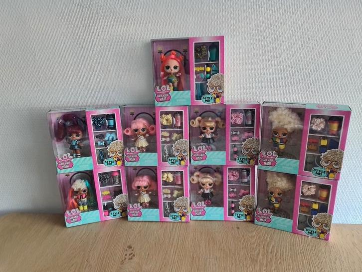NIEUW! L.O.L. Surprise! Hair poppen (9 stuks), Verzamelen, Poppetjes en Figuurtjes, Nieuw, Ophalen of Verzenden