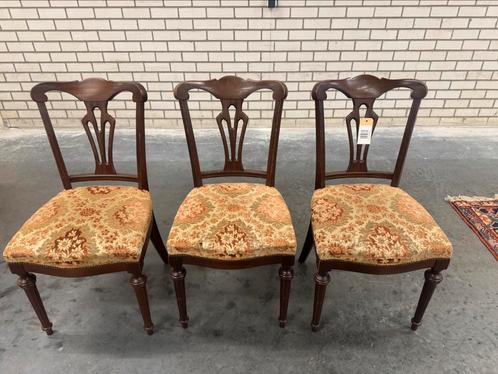 Set van 3 elegante Engelse stoelen, Antiek en Kunst, Antiek | Meubels | Stoelen en Banken, Ophalen