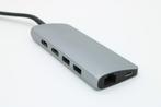 Satechi USB-C Multimedia Adapter Dual 4K - Space Grey, Computers en Software, Dockingstations, Laptop, Verzenden, Satechi, Zo goed als nieuw