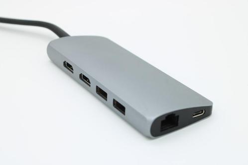 Satechi USB-C Multimedia Adapter Dual 4K - Space Grey, Computers en Software, Dockingstations, Zo goed als nieuw, USB-hub, Laptop