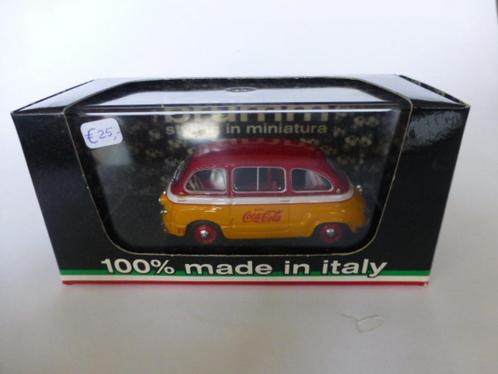 Brumm R482 Fiat 600 Multipla Coca Cola   ruitje beschadigd, Hobby en Vrije tijd, Modelauto's | 1:43, Zo goed als nieuw, Auto, Overige merken
