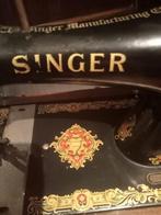 Antieke Singer Naaimachine met Houten Koffer, Antiek en Kunst, Antiek | Naaimachines, Ophalen of Verzenden