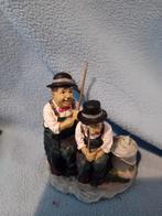 Laurel en Hardy beeldje vissen, Ophalen of Verzenden, Beton, Overige typen