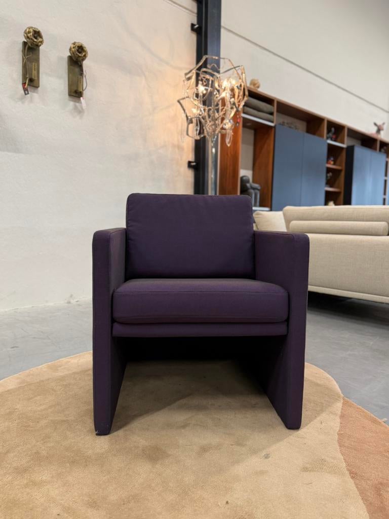 Showmodel Rolf Benz Ego Fauteuil paars stof Design stoel, Huis en Inrichting, Nieuw, 75 tot 100 cm, Ophalen of Verzenden, Stof