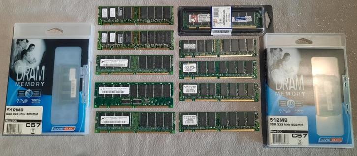 12x Leuke serie geheugen-bankjes voor laptop of desktop., Computers en Software, RAM geheugen, Zo goed als nieuw, Desktop, 256 GB