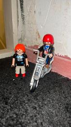 Playmobil motorrijder + vrouw, Kinderen en Baby's, Speelgoed | Playmobil, Ophalen, Zo goed als nieuw, Complete set