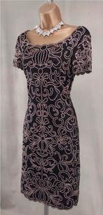 Phase Eight elegante jurk zwart mooi borduursel maat 38, Maat 38/40 (M), Verzenden, Zwart, Zo goed als nieuw