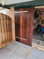 Houten Garagedeur / Poort - Hardhout, Doe-het-zelf en Verbouw, Gebruikt, Minder dan 200 cm, Garagedeur, Schuifdeur