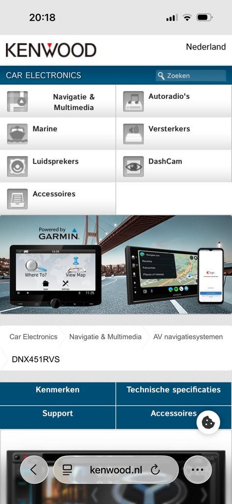 Camper radio-navigatie Kenwood DNX451RVS, Auto diversen, Autonavigatie, Zo goed als nieuw, Ophalen of Verzenden