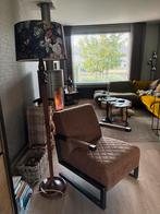 Vloerlamp oude lamp, moderne kap, Ophalen, Gebruikt, Hout, 150 tot 200 cm