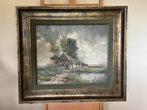 Boerderij in Limburg (Heerlen) 76x86cm, Antiek en Kunst, Kunst | Schilderijen | Klassiek, Ophalen