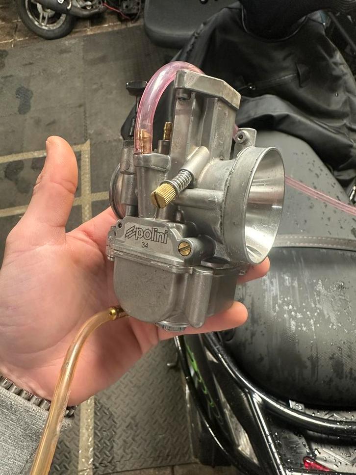 Polini PWK 34mm, Fietsen en Brommers, Brommeronderdelen | Puch, Zo goed als nieuw, Carburateur, Ophalen of Verzenden