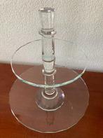 Prachtige glazen facet geslepen Fink 2-laags etagére 25 euro, Huis en Inrichting, Ophalen of Verzenden, Zo goed als nieuw