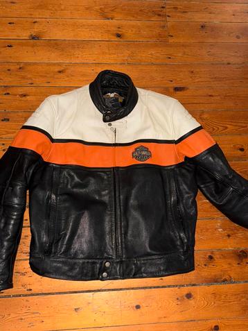 Zeldzame originele leren  vintage Harley Davidson jas zgan beschikbaar voor biedingen