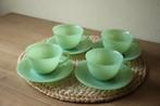 Vintage Jade groene tassen + schotels Fire King USA, Huis en Inrichting, Keuken | Servies, Ophalen of Verzenden, Zo goed als nieuw
