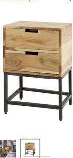 Acasia houten nachtkastje, Ophalen of Verzenden, Nieuw, Hout, Minder dan 45 cm