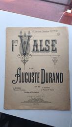 vintage bladmuziek piano Auguste Durand 1ere Valse op. 83, Gebruikt, Verzenden, Klassiek, Artiest of Componist