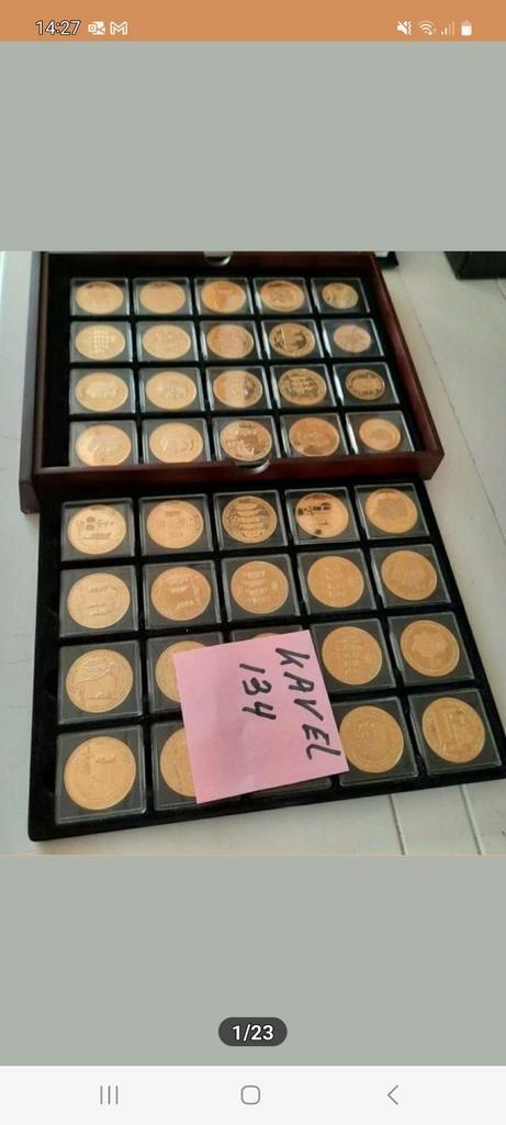 vorstenhuis edel collectie verguld kavel nr 134, Postzegels en Munten, Munten | Nederland, Setje, Overige waardes, Koningin Juliana