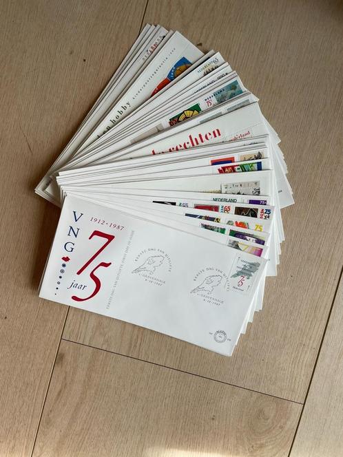 34 FDC Nederland tussen nr 248 en 282, Postzegels en Munten, Postzegels | Eerstedagenveloppen, Onbeschreven, Nederland, Ophalen of Verzenden