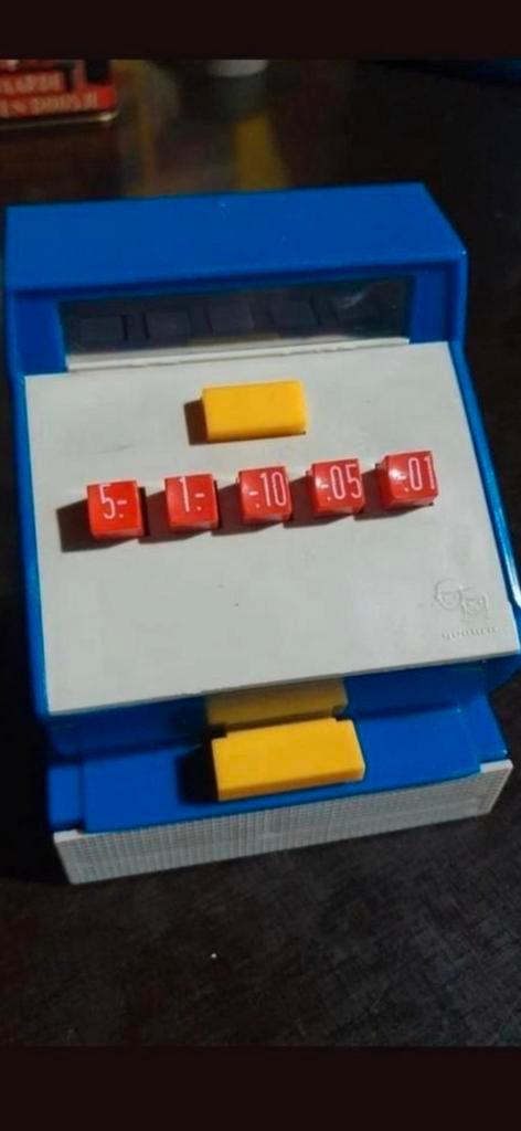 Vintage speelgoed kassa / jaren 50 plastic kinder kassa €7, Antiek en Kunst, Antiek | Speelgoed, Ophalen of Verzenden
